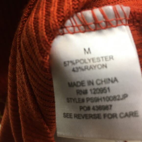 Pink Republic Ribbed Button Down Tank Rust Medium - Picture 12 of 15